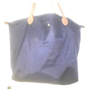 Long champ blue purse